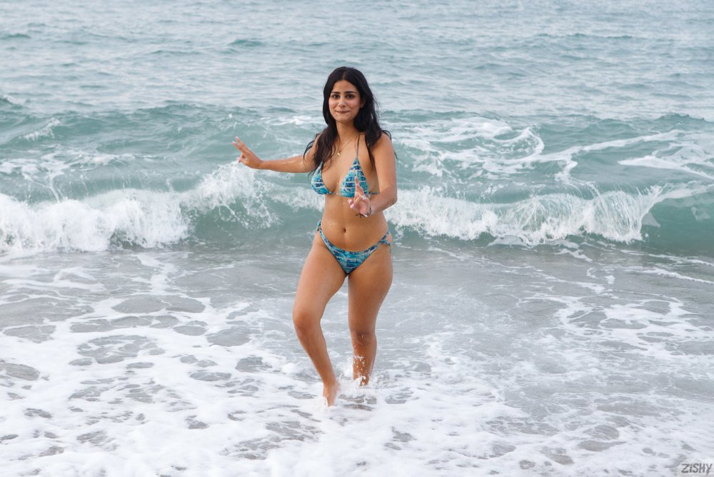 Natasha Blazik in a swimsuit