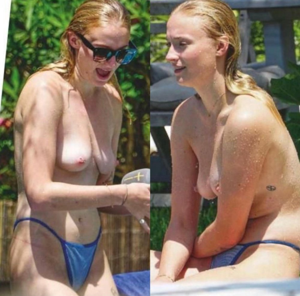 Sophie Turner Topless Paparazzi