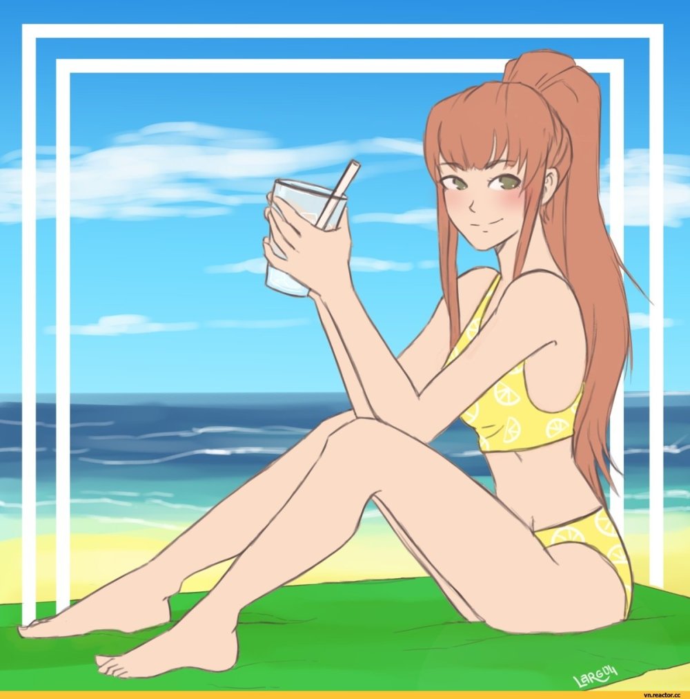 DDLC Monika in a swimsuit