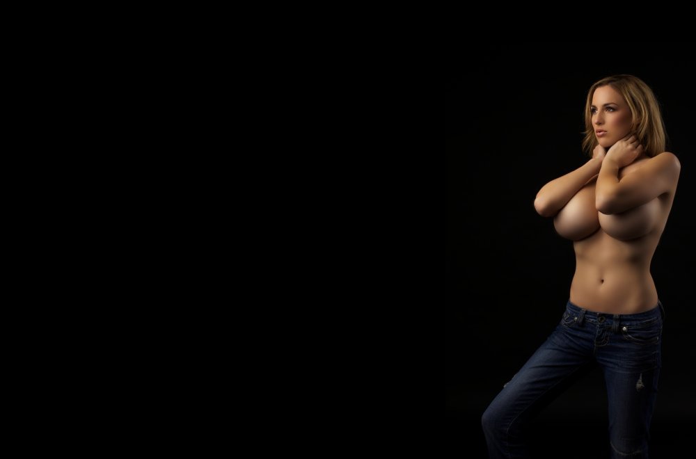 Naked girls on a dark background