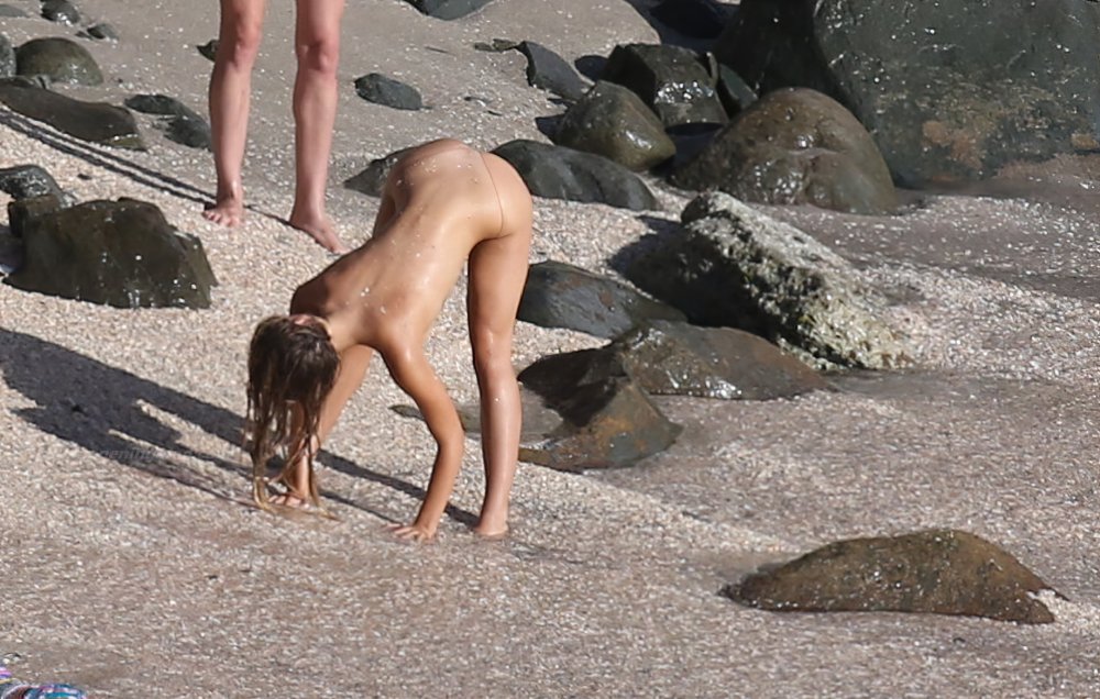 Alexis Ren Naked on the beach