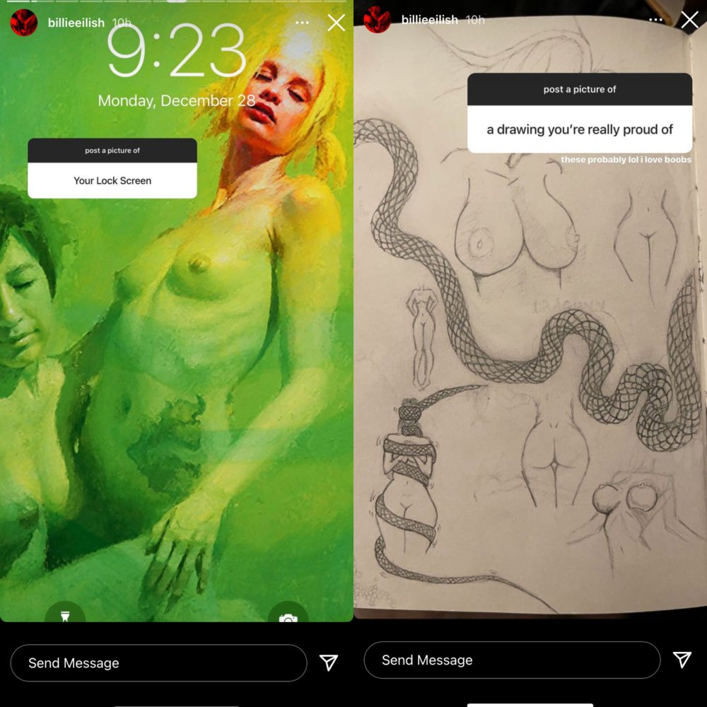 Naked chest Billy Eilish