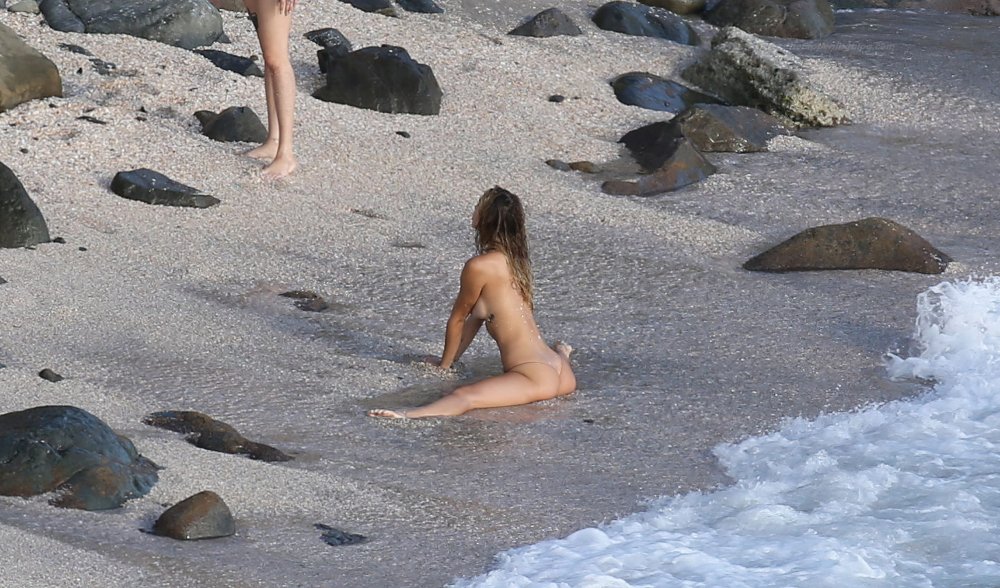 Alexis Ren Naked on the beach