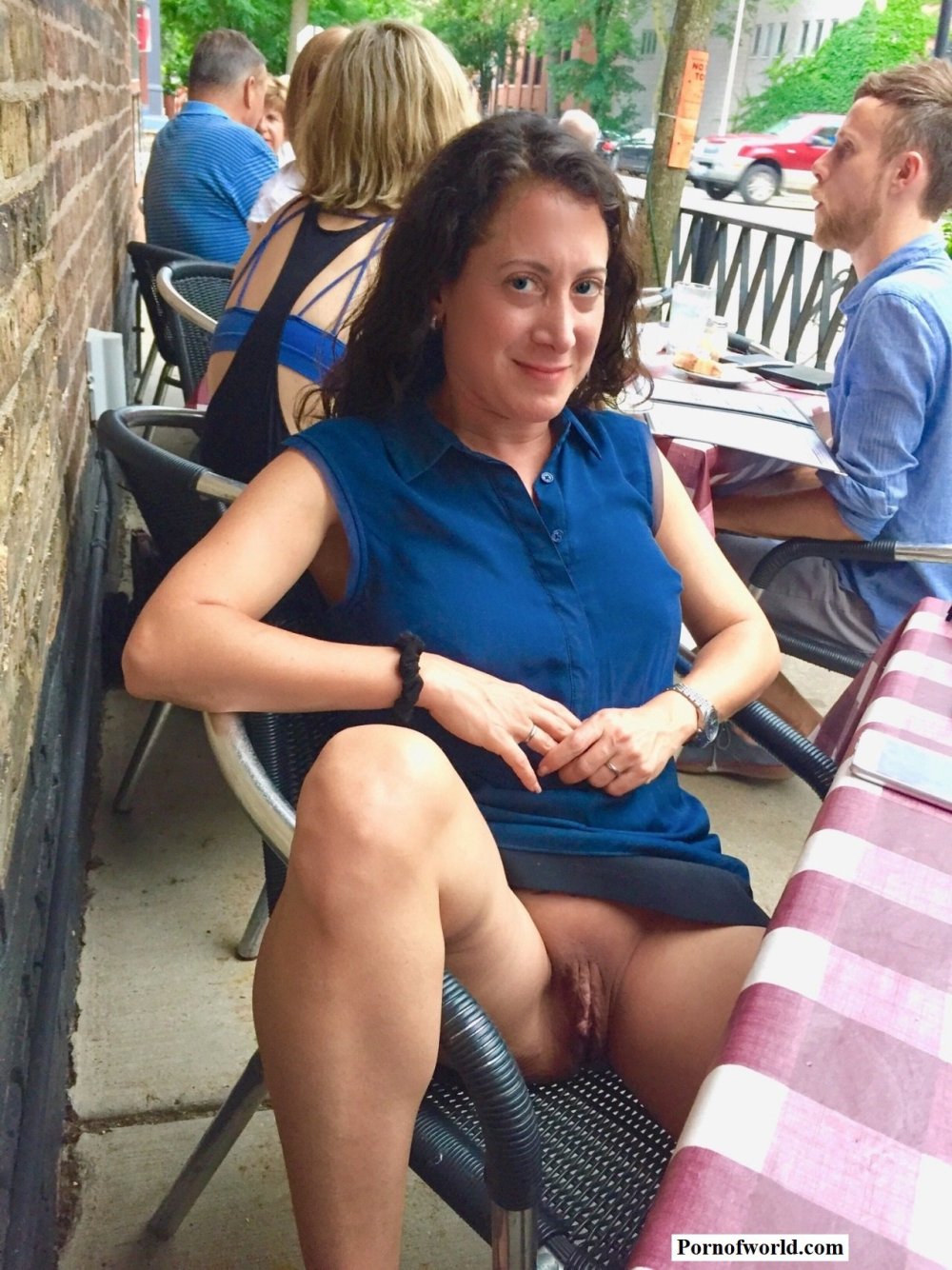 Under the skirt is an exhibitionist