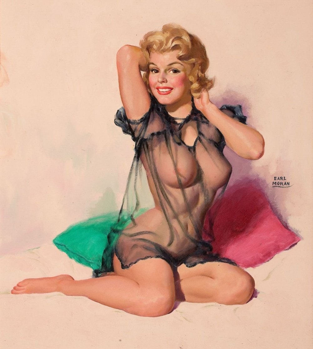 Drawn girls in the style of nude