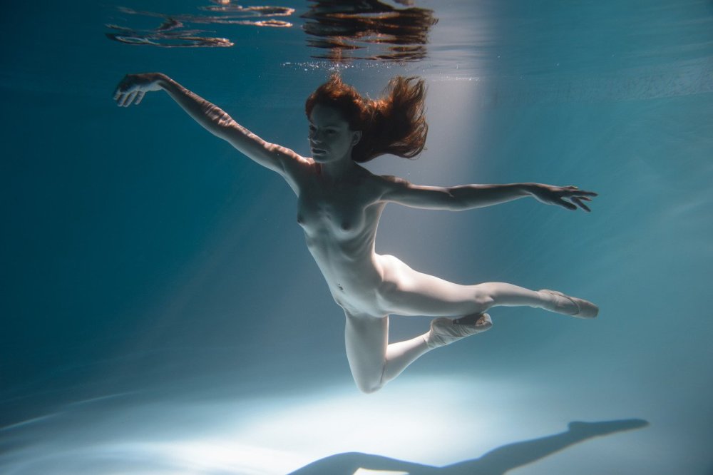 Naked underwater