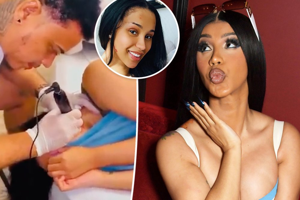 Cardi B with the son of Wave