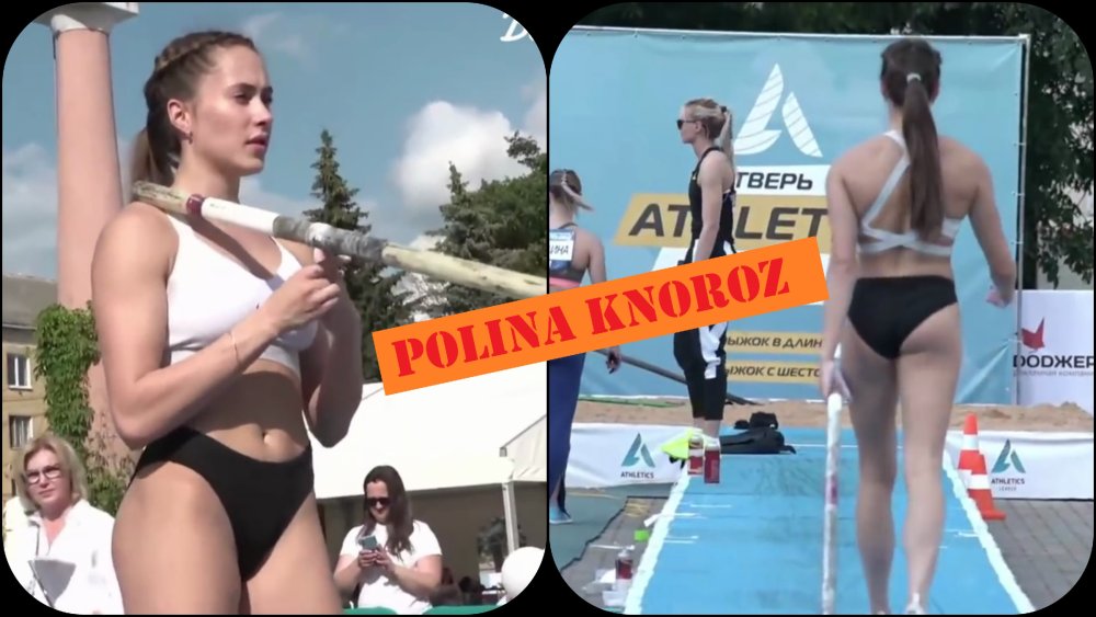 Polina Knorosis in a swimsuit