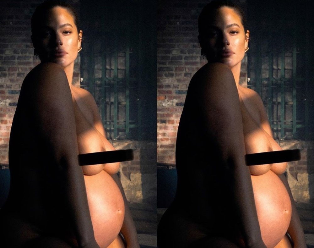 Pregnant model Ashley Graham Naked