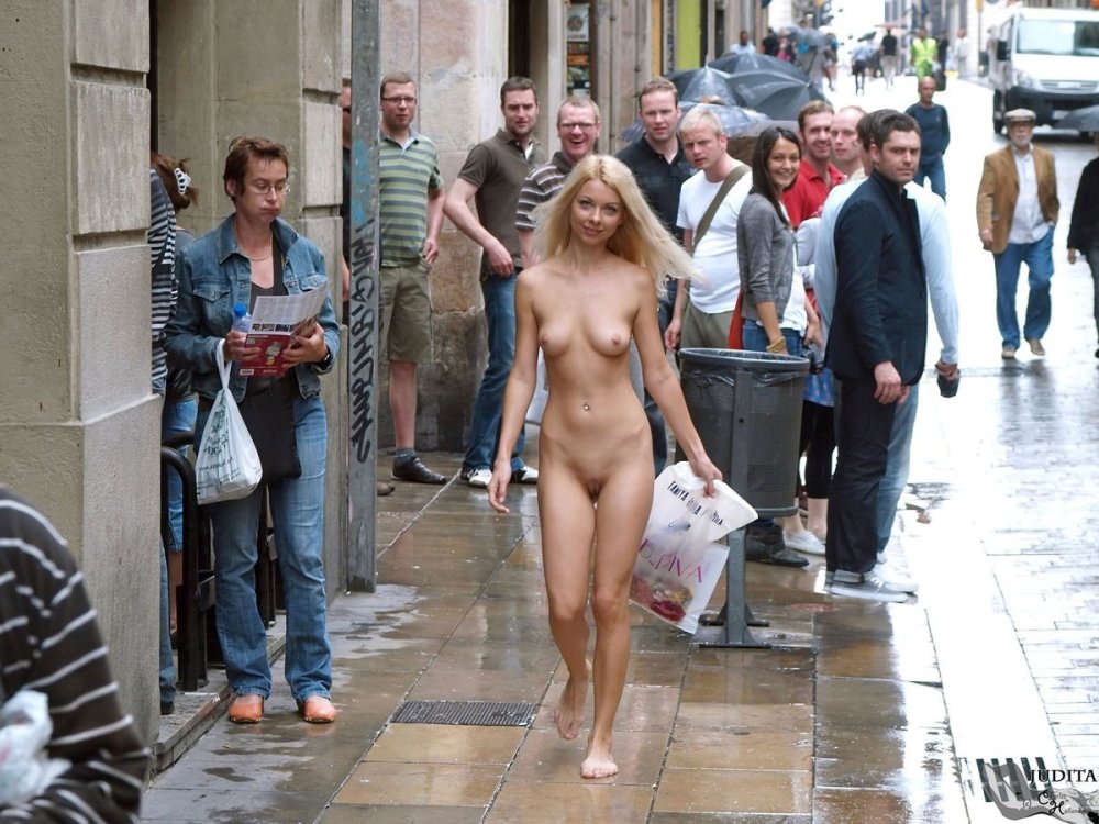 In Europe, naked women on the streets