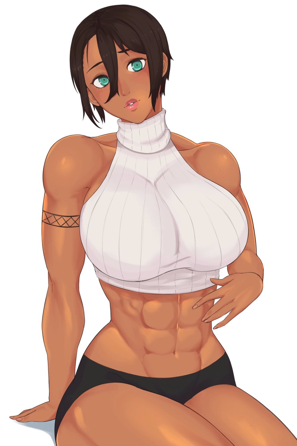 Female muscles art