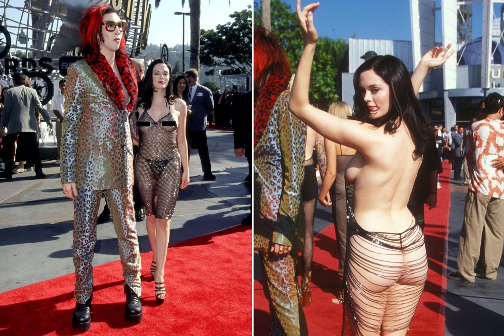 Rose McGowan naked dress