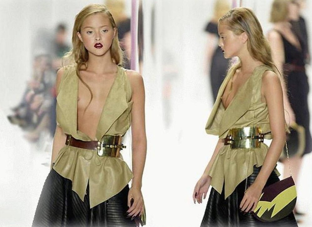 Devon Aoki on the catwalk