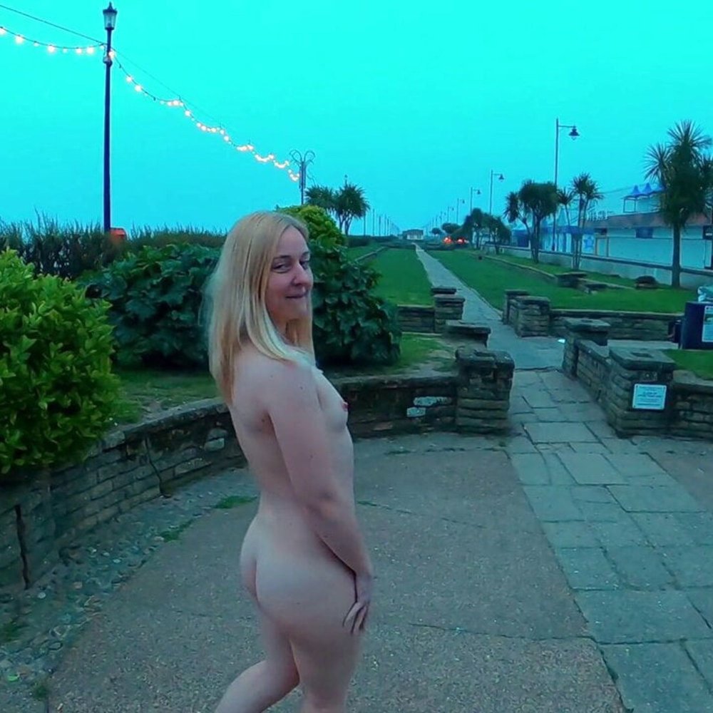 Exhibitionist on the beach