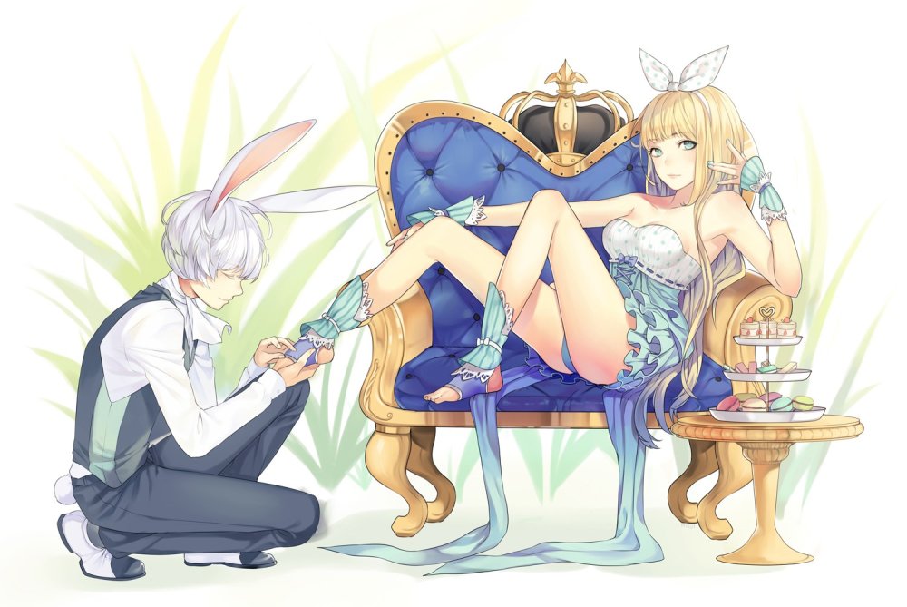 Alice and anime rabbit