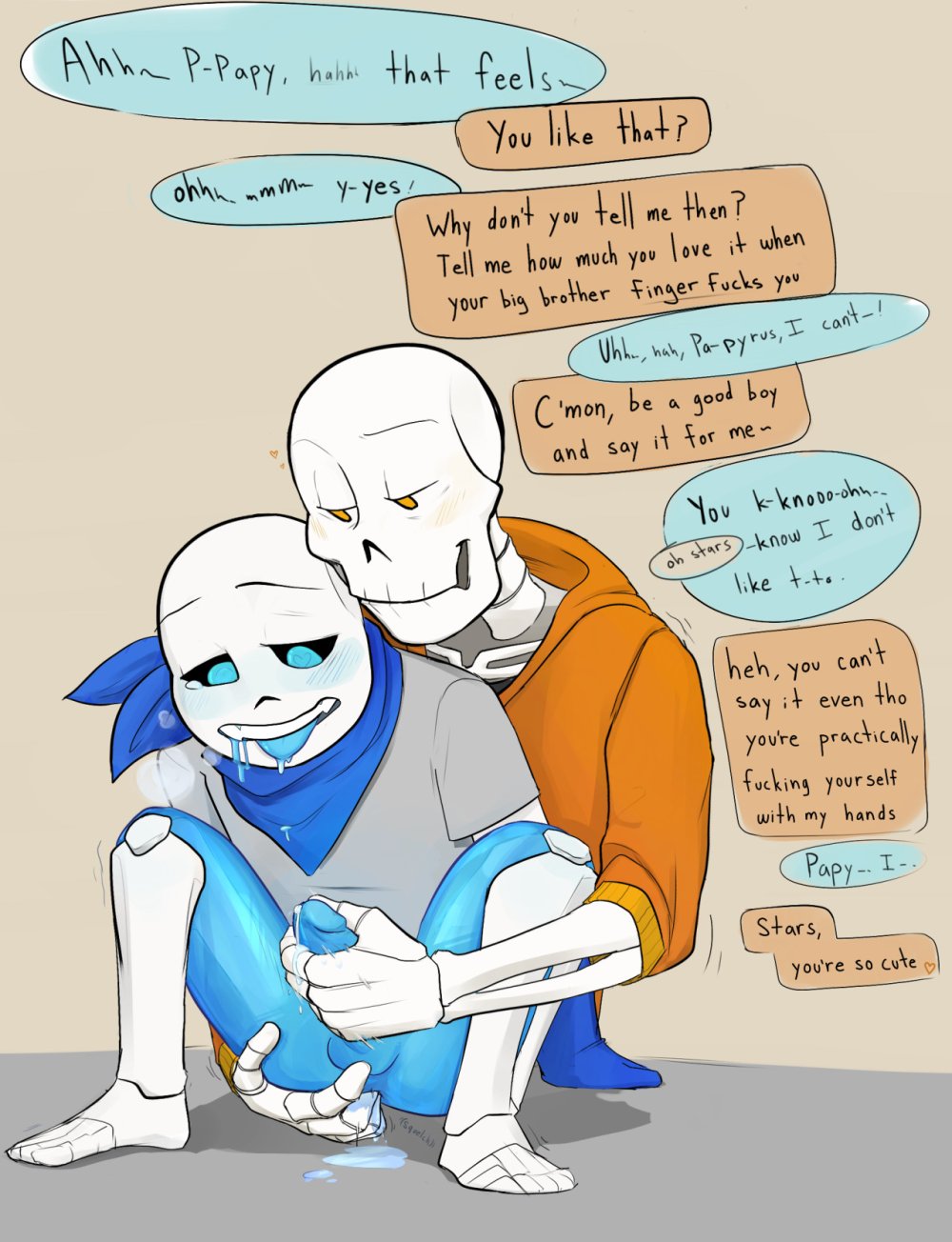 Blubertry Sans and Papyrus Sex