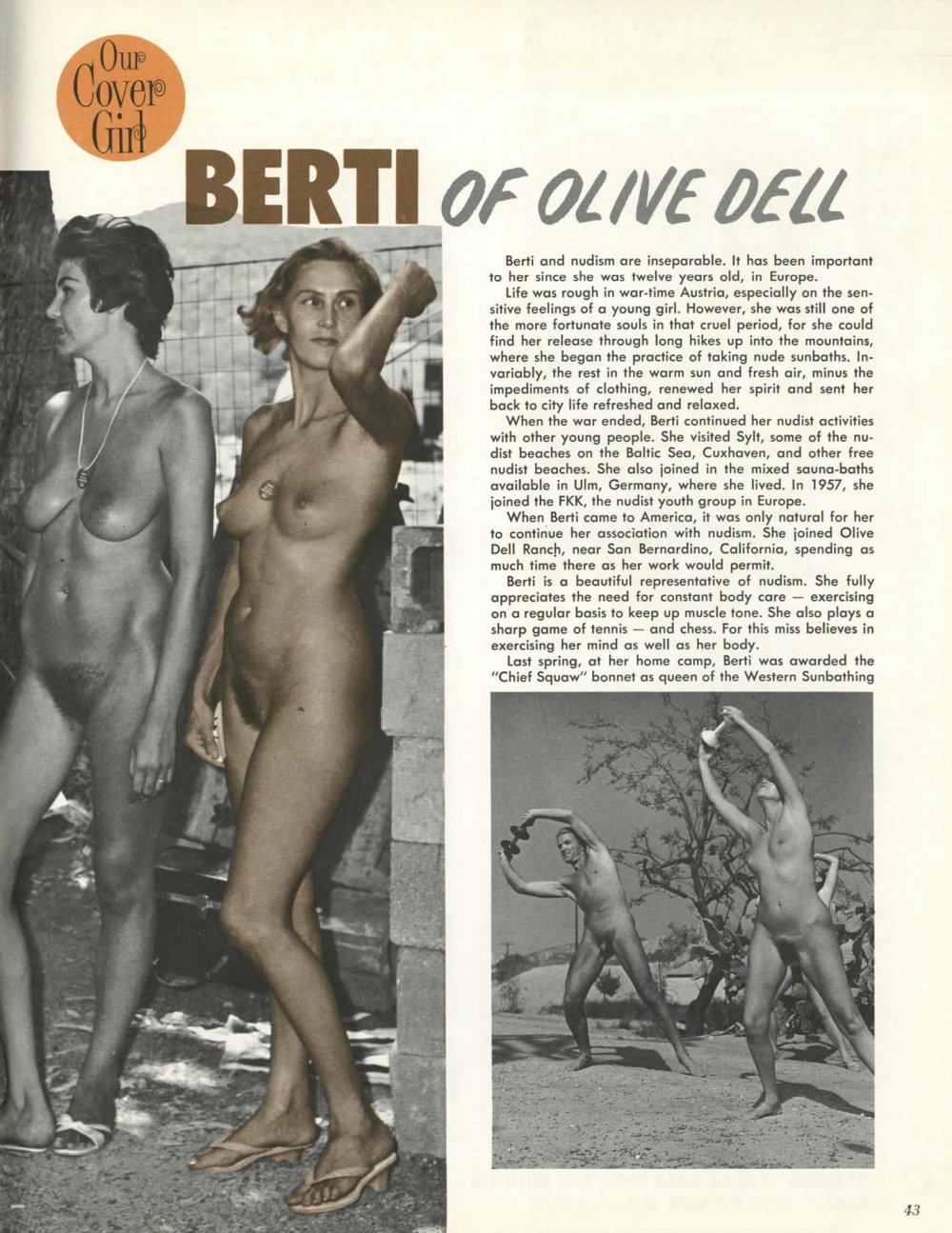 Erotic Retro nudists schoolchildren