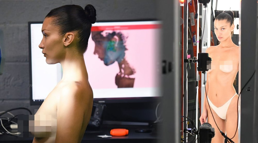 Bella Hadid naked without clothes