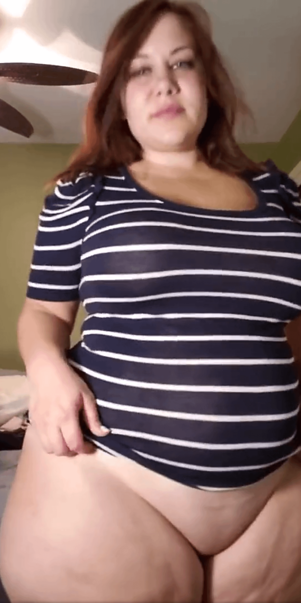 MAL MALLOY 2019 Belly sits spreading the legs of the BBV nude