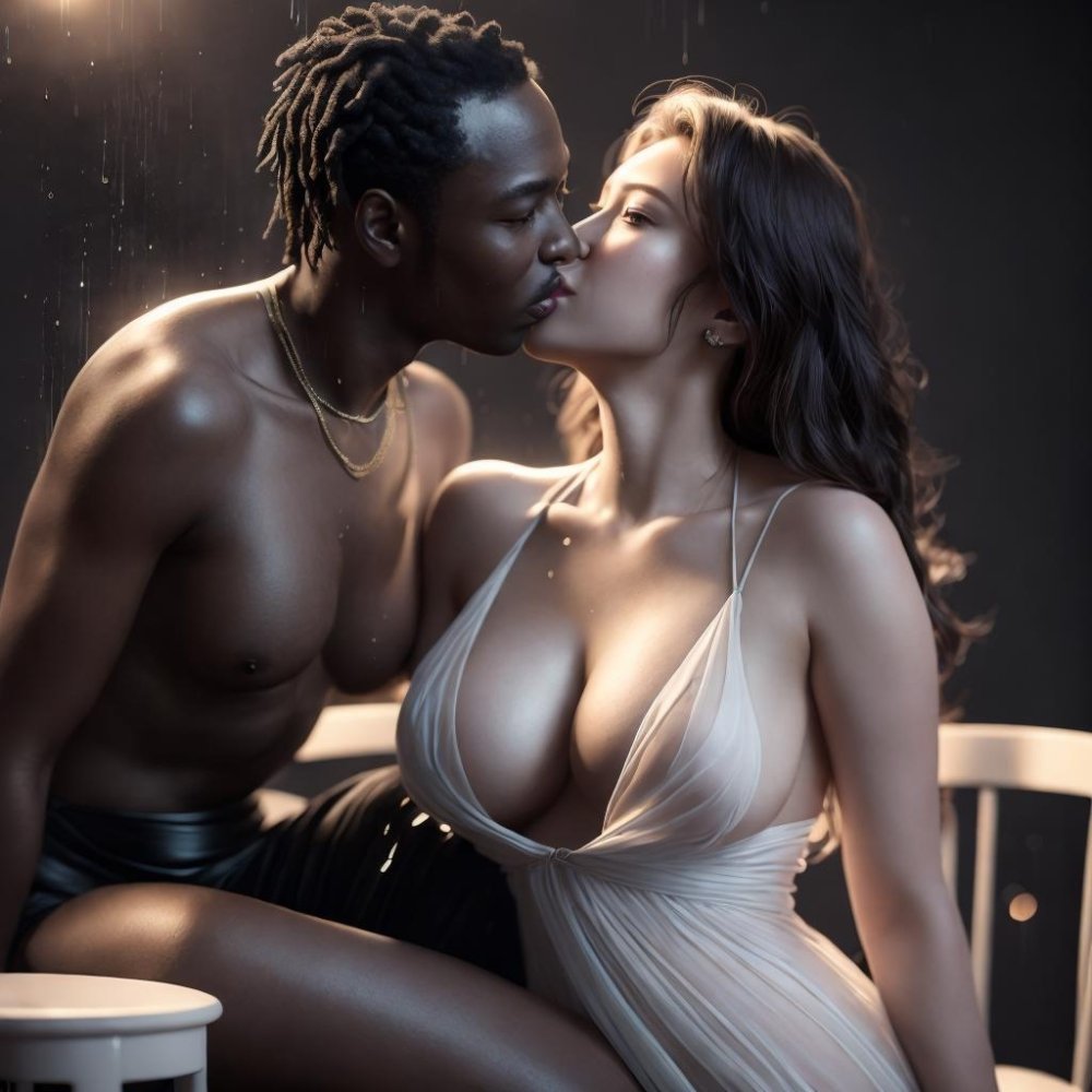 Dark -skinned guy and white girl