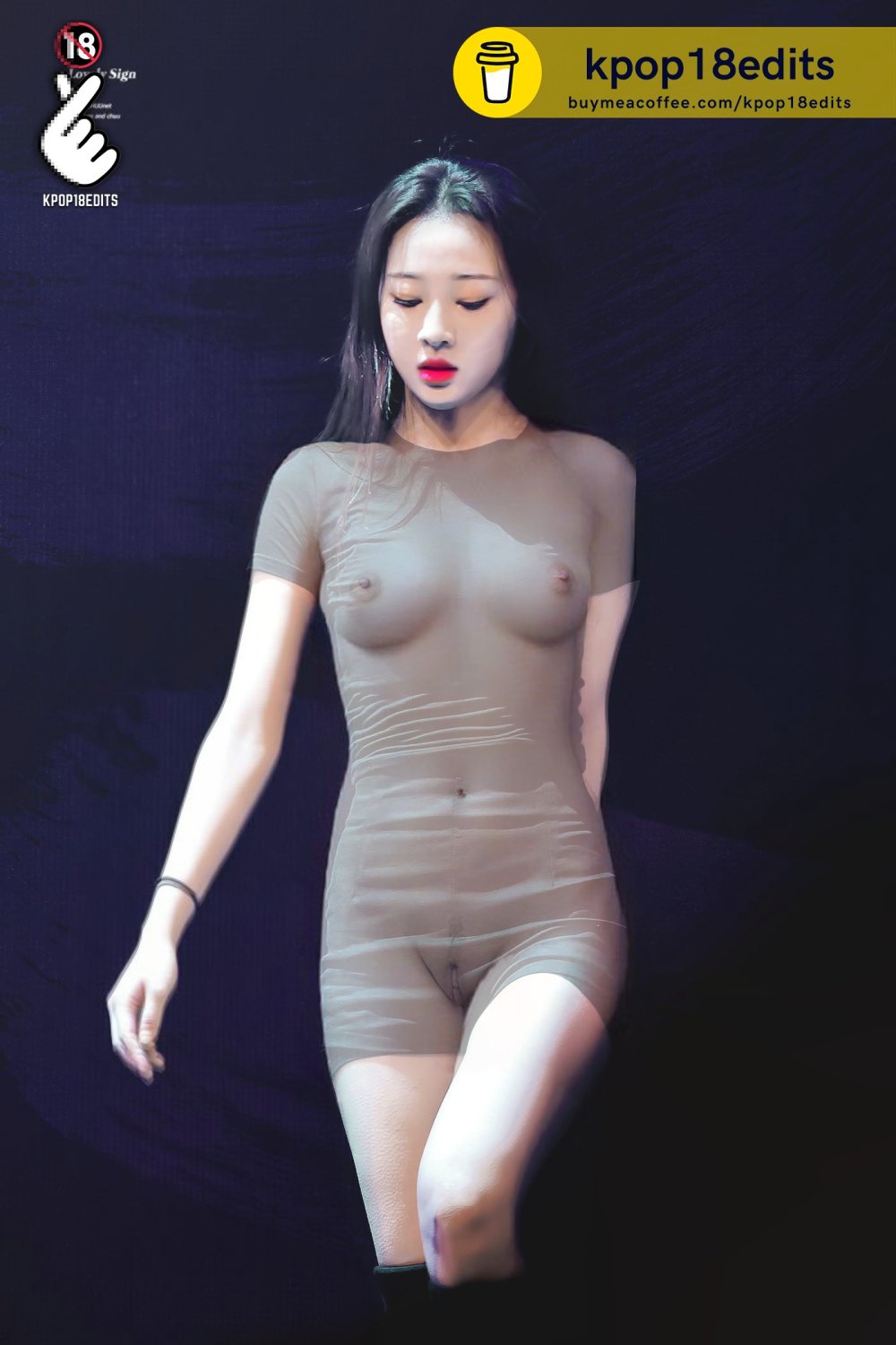 The mini dress is transparent