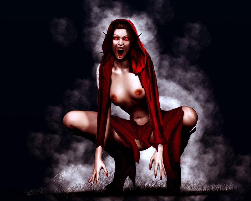 Woman vampire naked