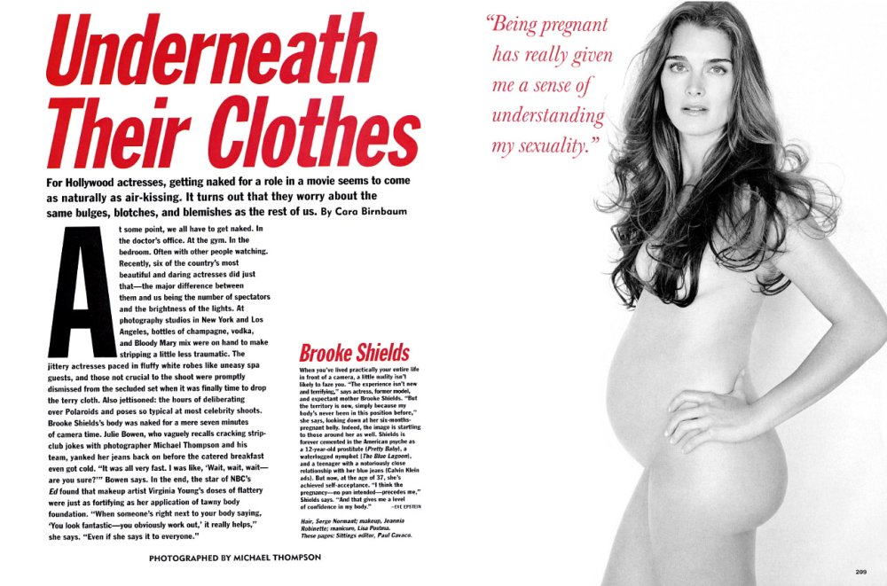 Brooke Shields Pregnant Naked