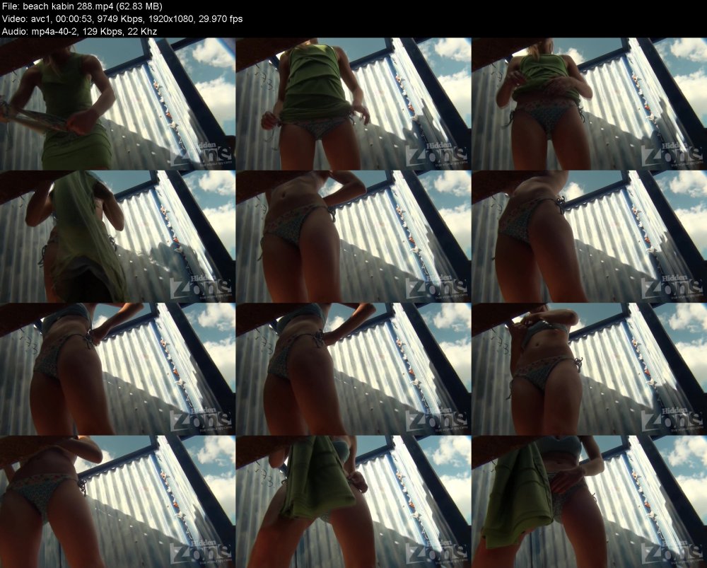 Girls in beach booths