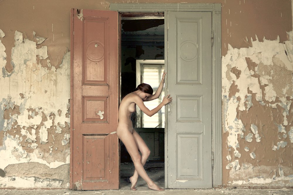 A woman in the doorway