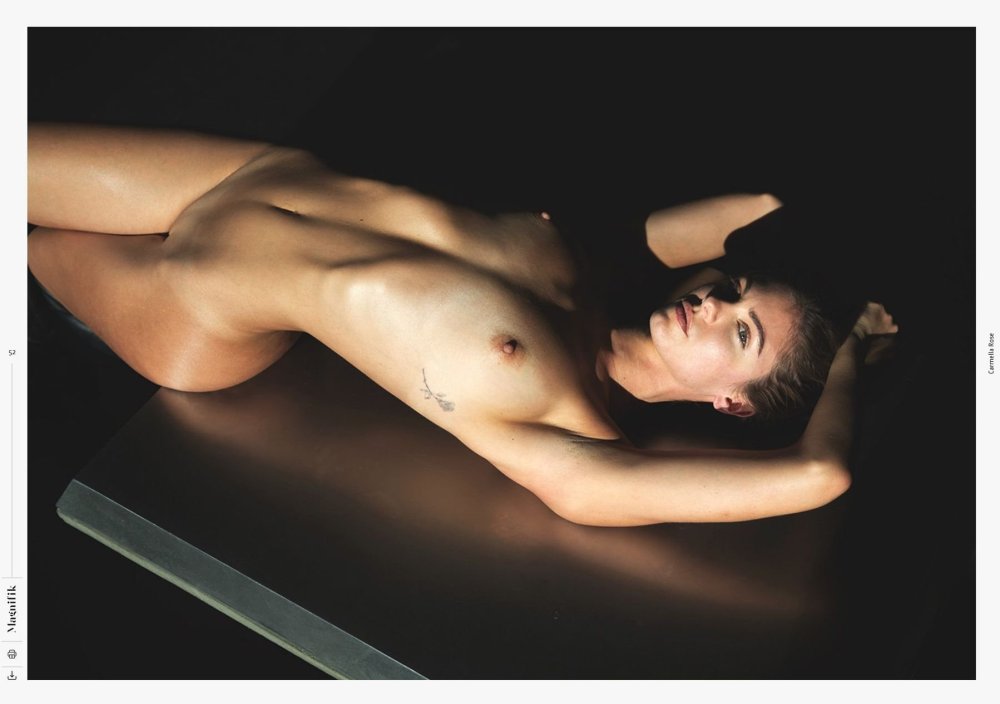 Karmella Rose in the crib naked