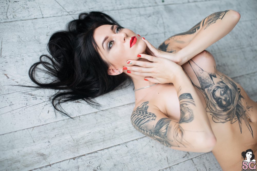 A woman with tattoos