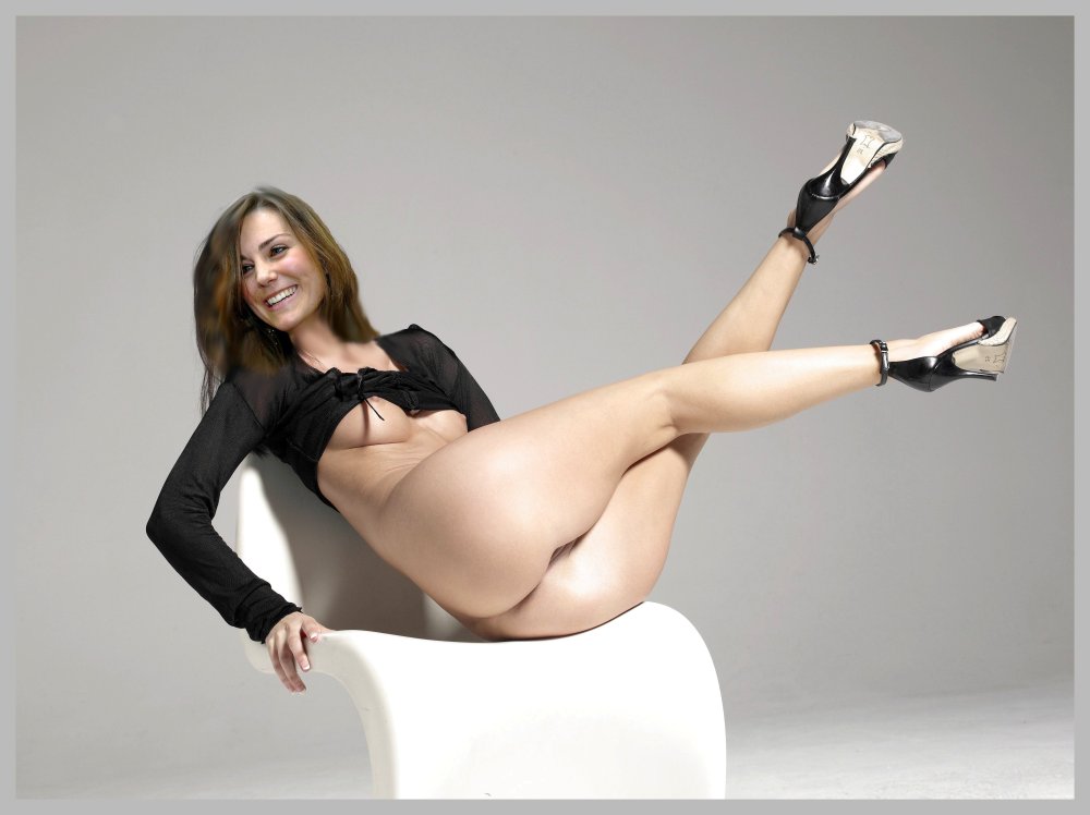 Kate Middleton in stockings without panties XXX