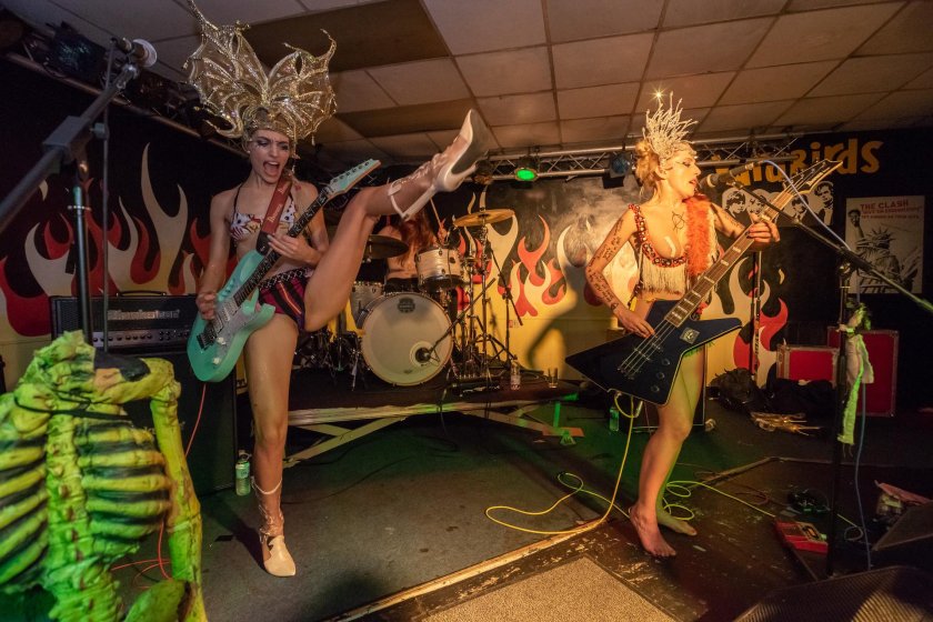 Beautiful naked woman in oil