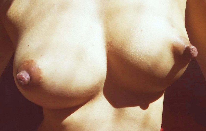 With protruding nipples