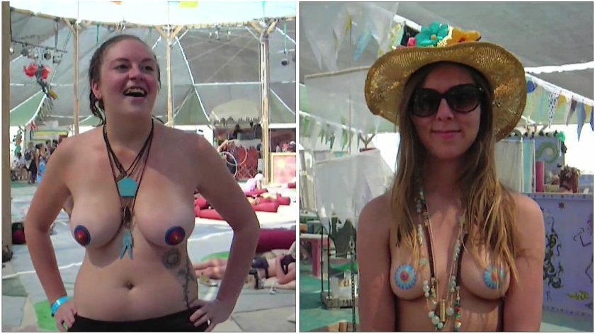 Large forms at the festival naked