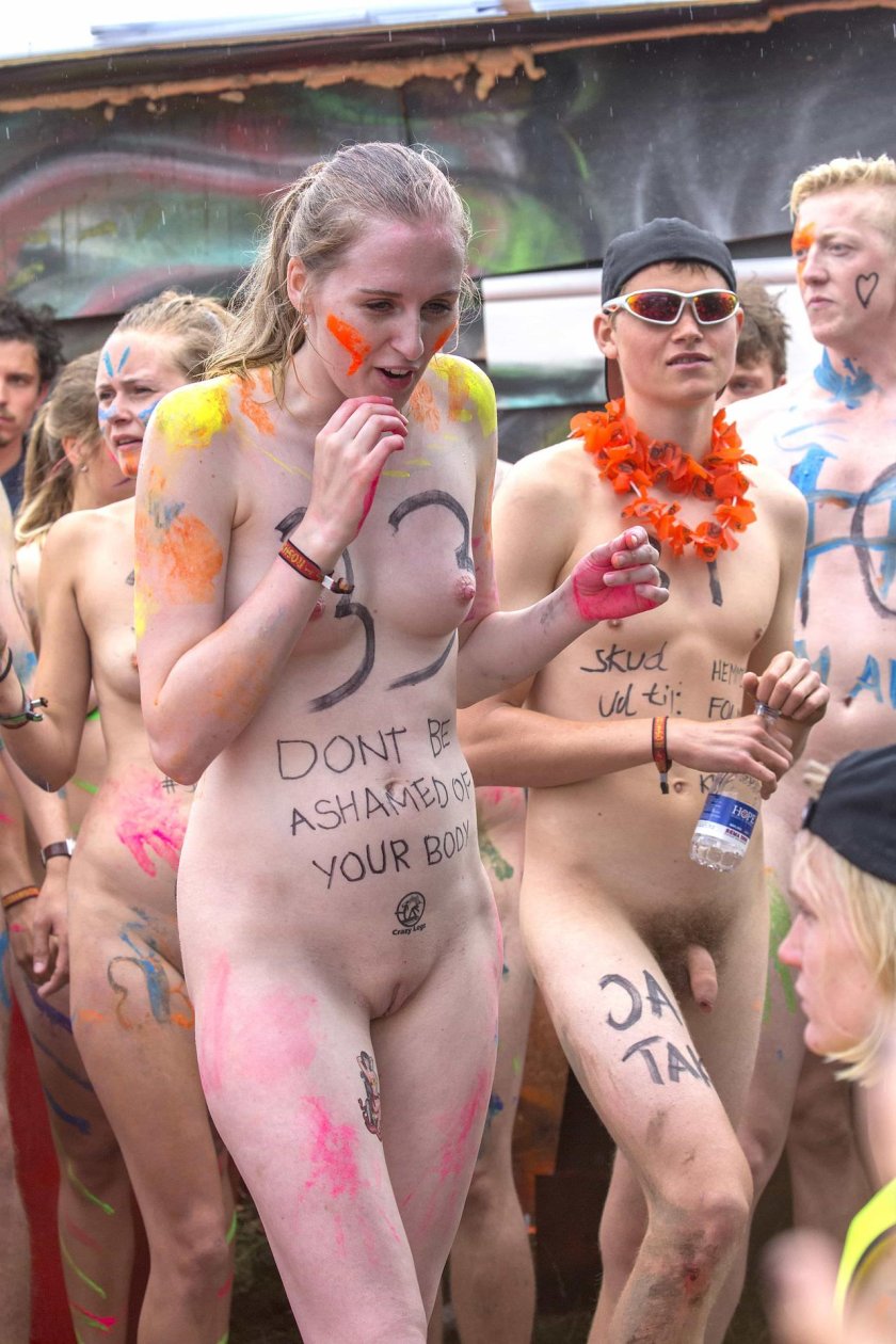 Large forms at the festival naked