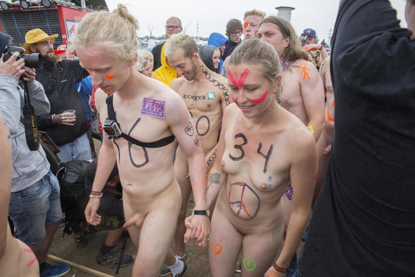Large forms at the festival naked