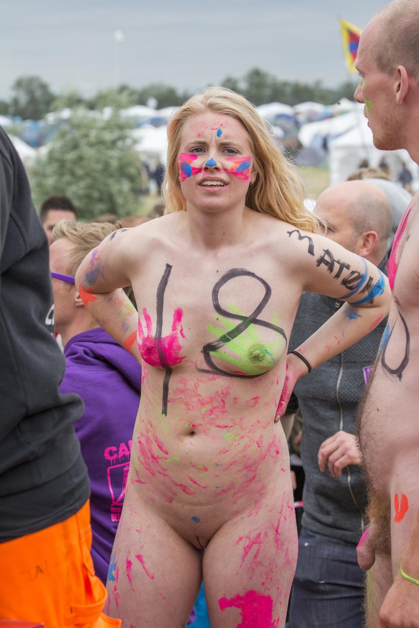 Large forms at the festival naked