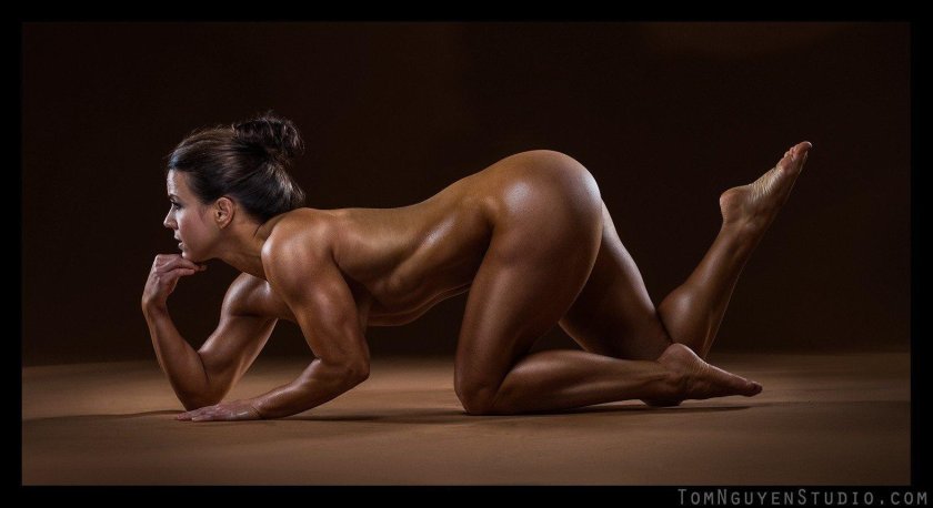 Naked fashion models in the studio