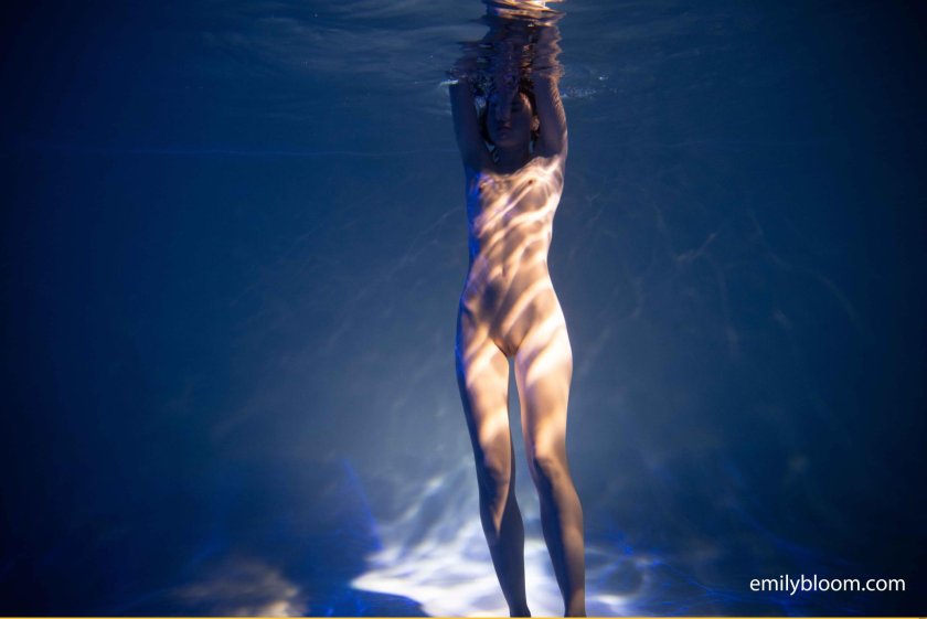 Naked under water