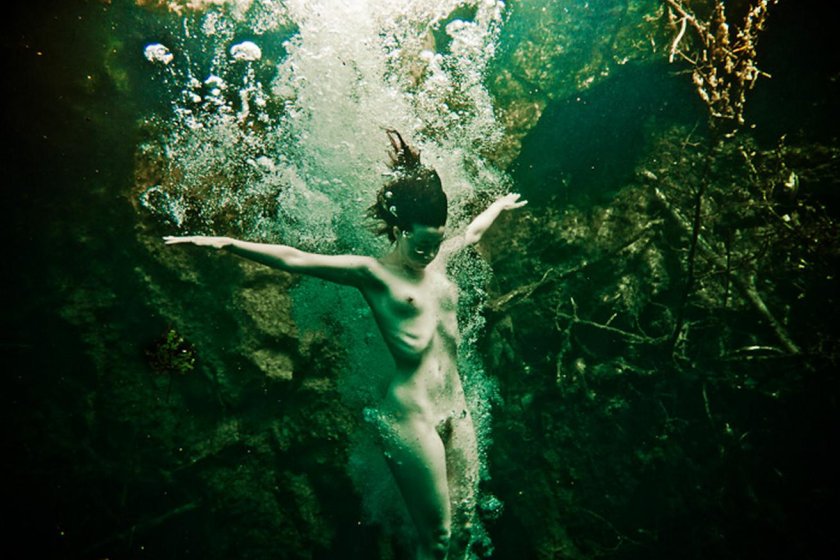 Julia Gilas in the basin naked