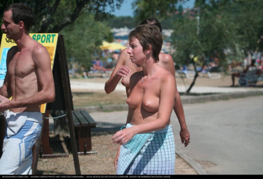 Girl in a micro bikini