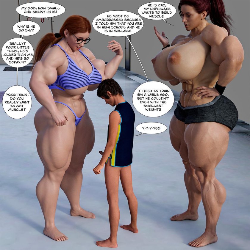 Muscular girls from comics