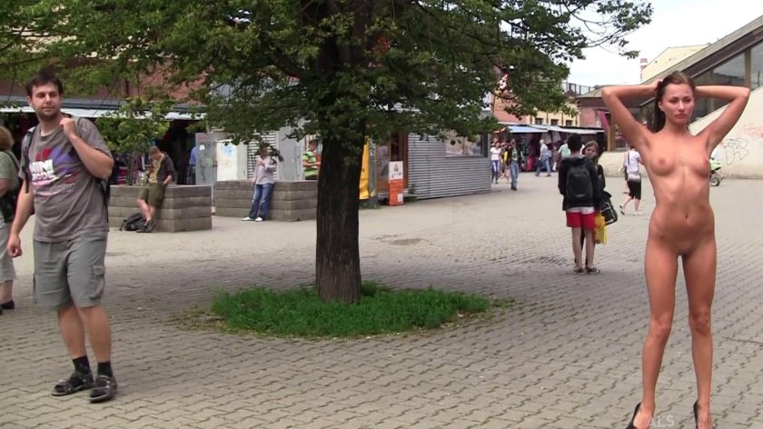 Naked Americans on the street