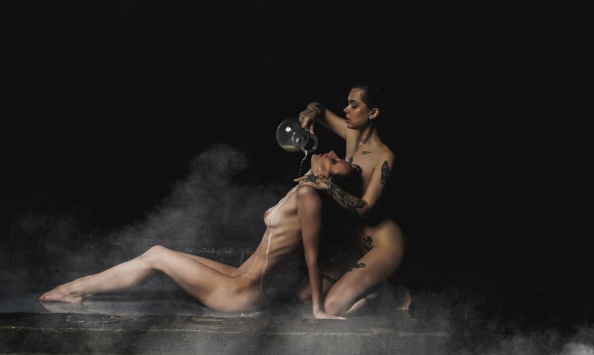 Two beautiful naked women