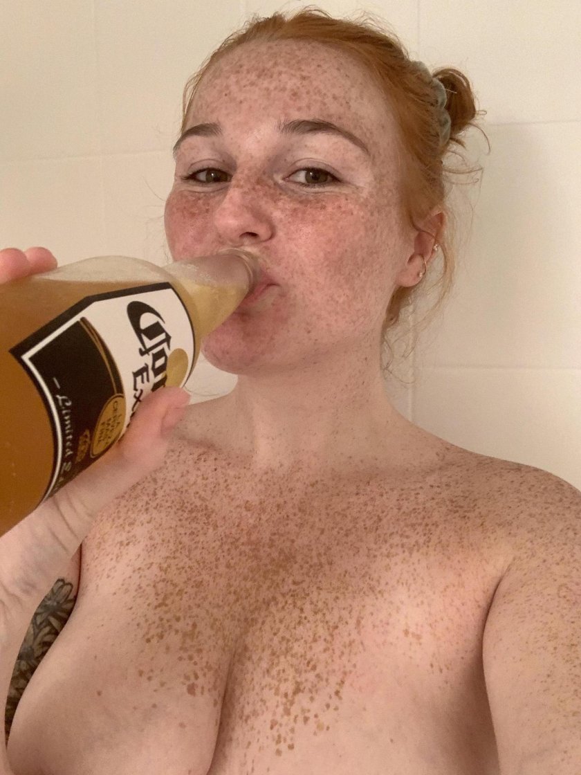 Small breasts with freckles