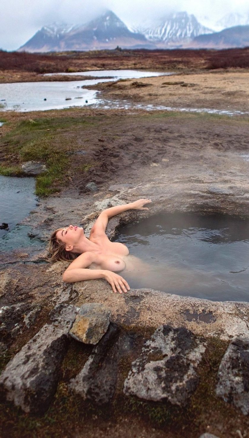 In swimsuits on the beach