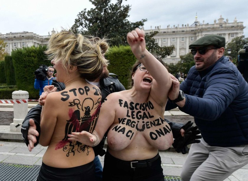 Femen activists in Spain