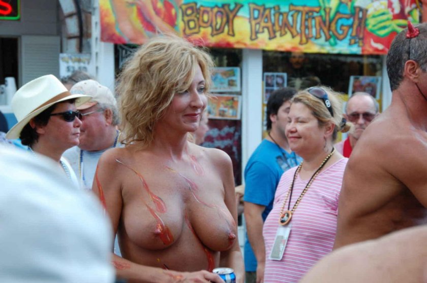 Naked women at the fantasy fest festival
