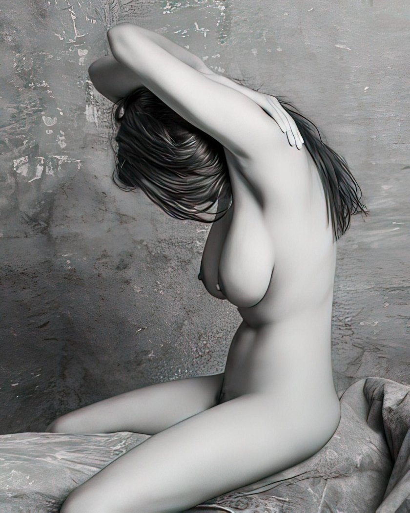 In the style of nude